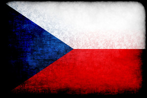 Флаг Чешской Республики в стиле гранж
