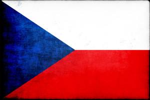 Tsjechische vlag met vettige textuur