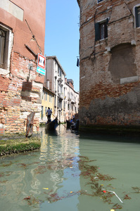 Canales sucios en Venecia