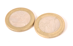 Монета один евро