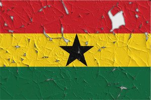 Ghana vlag met gaten