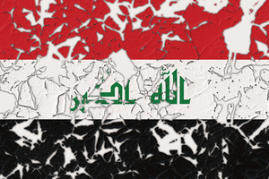 Flag of Iraq damaged