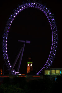Giant Ferris Wheel At Night