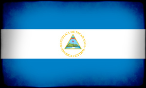 Nicaraguan flag with frame