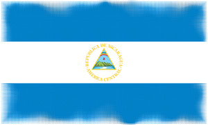 Nicaraguan flag in dotty pattern