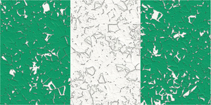 Bandera nigeriana con agujeros