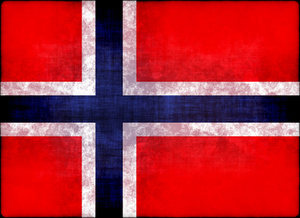 Noorse vlag met inkt vlekken