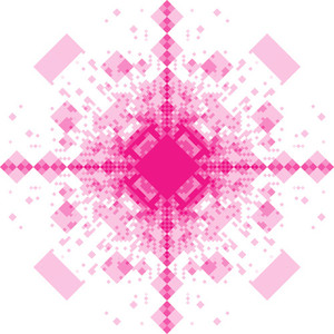 Pink abstract symbol
