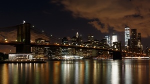 New Yorks natt Skyline