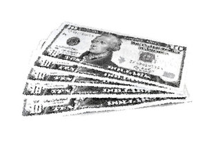 Blurred dollars illustration