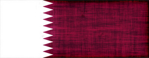 Grunge texture flag of Qatar