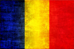 Rumunská vlajka špinavý efekt