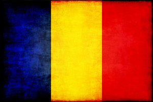Румынский флаг гранж эффект
