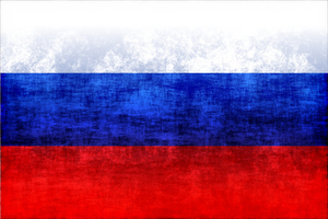 Russian flag with grunge texture