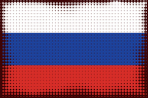 Russische vlag halftoonpatroon