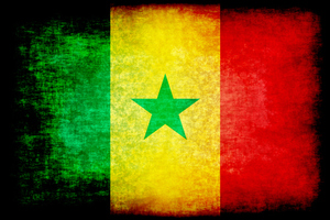 Texture sombre de drapeau Sénégal