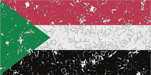 Súdánská vlajka s otvory