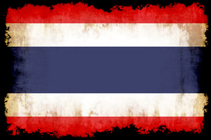 Thailand flagga med brända kanter