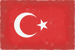 Turkse vlag versleten