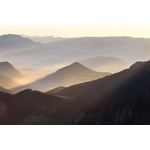 Mountain and sun rays