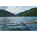 Paddle of the boat on the lake