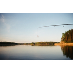 Fishing on a lake