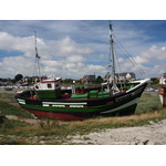 Bateau de pêche échoués sur les plages