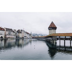 Bâtiments sur un lac dans le canton Lucerne