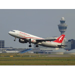 Air Arabia Maroc Airbus A320-214 takes off