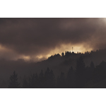 Carpathian Mountains in storm