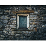 Closed window of a house