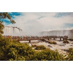 Tourists watching Brazilian falls