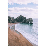 Falaises sur la plage de sable