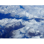 Alpes nublados desde arriba