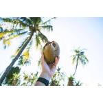 Coconut in hands