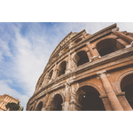 Blue sky over Colosseum, Roma, Italy