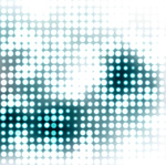 Halftone pattern on color background