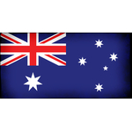 Australische vlag zwarte inkt overlay