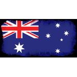 Australische vlag binnen zwart frame