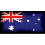 Vlag van Australië met zwarte randen