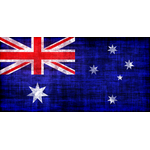 Australische vlag met inkt vlekken