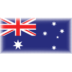 Australische vlag halftone textuur