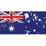 Vlag van Australië geschild uit