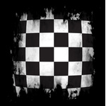 Checkered background with black frame