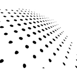 Black dots on white background