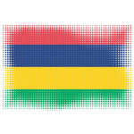 Mauritian flag in dotty patter