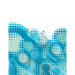 Halftone pattern blue background