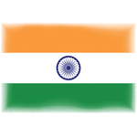 Indian flag with halftone edges