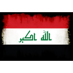 Bandera de Iraq con bordes quemados