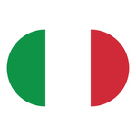 Bandera de forma ovalada de Italia